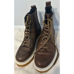 Jimmy Choo Men’s Leather Brown Combat Boots - Size 10.5